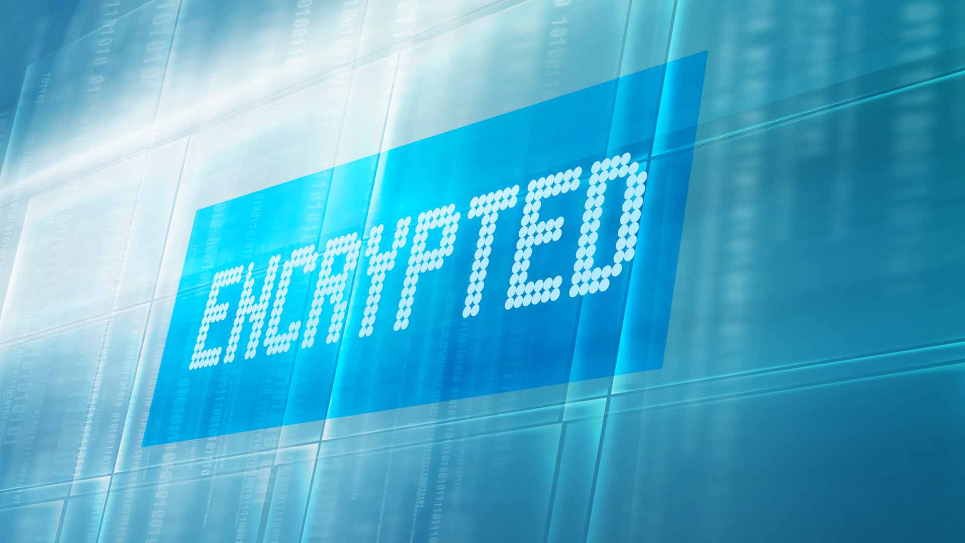 image of the word encrypted